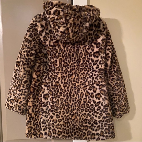 Sandro Ferrone Reversible Leopard Print Hooded Coat Size Small - Picture 5 of 7